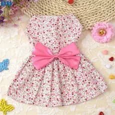 (27 Pets) Vestido Fofo De Malha Estilo Delicado De Verão Para