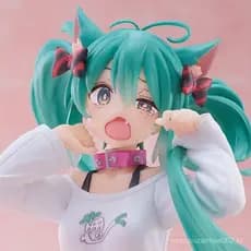 Hatsune Miku Desktop Figura De Acessório Fofa 11 Cm Neko Camiseta Ver . Estátua De Anime Kawaii Menina Modelo Brinquedo