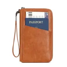 Nova Carteira De Viagem Anti Magnética RFID Com Zíper Para Passaporte Cobre Vários Slots Cartões Porta-Família