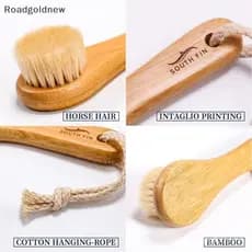 1pc Escova de Limpeza Facial de Bambu Escova Esfoliante para Cabelo Cuidado Profundo dos Poros Massagem Facial NW FFKZ