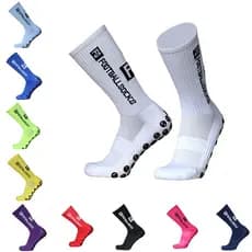 5 duplas meias esportivas de silicone anti-deslizamento de treinamento de futebol FS universal