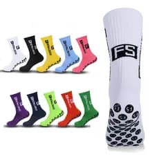 8 duplas meias de futebol com base de toalha de silicone antideslizante masculino e feminino