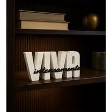 Placa Frase Decorativa Viva Intensamente Base Estante Decoração Sala Mesa Detalhe Quartos