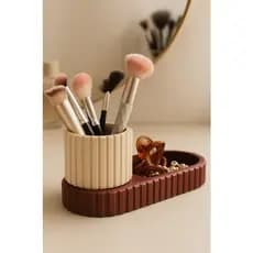 Porta caneta organizador de mesa porta maquiagem porta treco cozinha sala quarto decoração moderno..