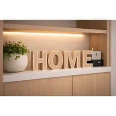 Home Decoração de Sala e Móveis Adorno Decorativo palavra pra bancada Estilo Palha Indiana Letra frase quarto escritório