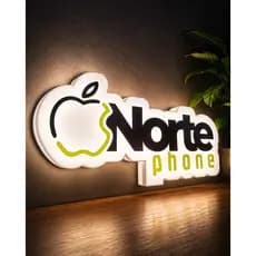 Luminoso led externo sua loja personalizado placa sua marca sua logo decoração letreiro