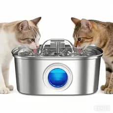 Fonte Automática Inoxidável para Gatos e Cachorros 3,2L, Dispensador de Água com Visor de Nível para Uso Interno