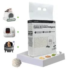 Areia Higiênica de Tofu para Gatos, Grumos Firmes, Biodegradável no Vaso, Super Absorvente e Ingredientes Naturais 2,5kg