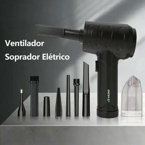 Vedo Ventilador Soprador Elétrico Turbo 2 em 1 Sem Fio Portátil com Função de Aspirador