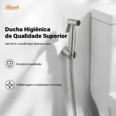 Heemli Ducha Higiênica para Banheiro Completa com Suporte de Parede e Mangueira 1,2m