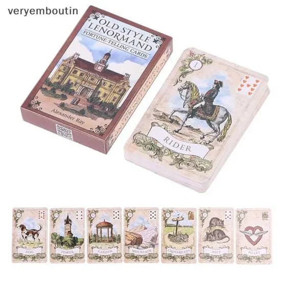 bouti Estilo Antigo Lenormand Oracle Card Tarot Party Profecia Jogo De Tabuleiro De Adivinhação bo