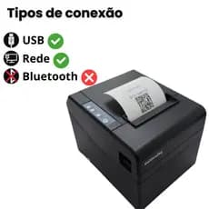 Impressora Térmica Ticket Cupom Não Fiscal 80mm Rede Ethernet Guilhotina Milímetros Pc USB Bivolt