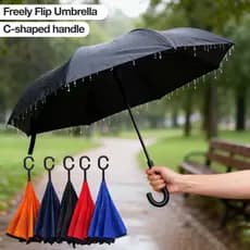 Guarda-Chuva Invertido Tecido Duplo Impermeável Reforçado Guarda Chuva  Contra Para Carro