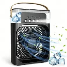 Ventilador Refrigerador De Ar Condicionado Umidificador Portátil Com Led Reservatório De Água Usb