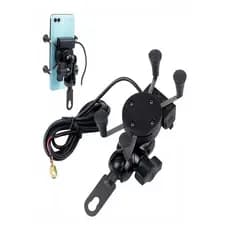 Suporte Celular Gps Carregador Usb Moto Universal Cg 160