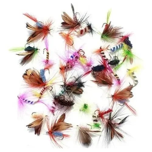 Kit 12 Iscas Artificiais Mosca Mosquitinho Mosquinha Pesca