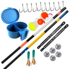 Kit Pesca Completo Leve Vara de Pesca Telescopica Isca Anzol Boia Chumbada e Enrolador de Linha