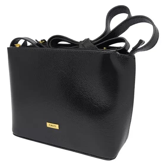 Bolsa Feminina Couro Alça Transversal Elegante Moderna Cacci