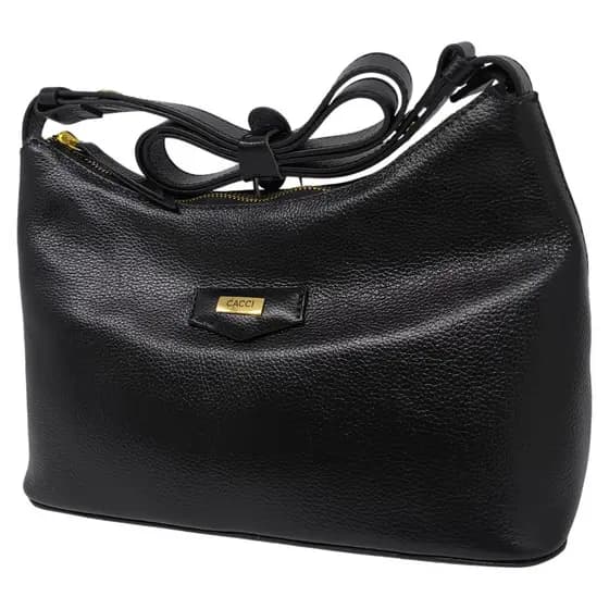 Bolsa Feminina Casual Couro Alça Transversal Ajustavel Cacci