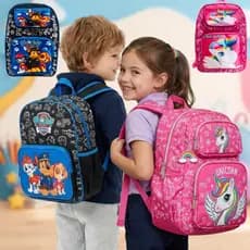 Mochila Infantil Escolar Personagens Menino Menina Creche Pré Escola Costas Leve Resistente Aulas