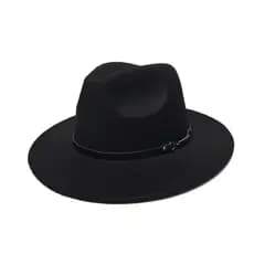 Chapéu Fedora Feltro Unissex Preto Cury Unissex Clássico Inverno Ajustável - MR