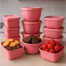 Kit 12 Potes Plásticos Marmita 1L Para Microondas BPA FREE Para Alimentos
