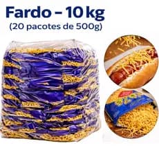 Fardo Batata Palha Batatinha Crocante Sequinha 10kg ou 5kg Vô Zé para Lanche Hot Dog Strogonoff