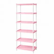 Estante Rosa Bebê Modular 7 Prateleiras Multi Uso Quarto Infantil Organização Resistente