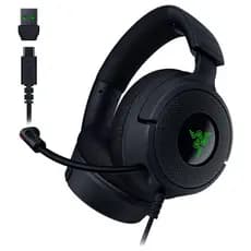 Fone de Ouvido gamer Razer Kraken V4 X com fio USB-A/C . Som potente drivers TriForce de 40 mm Microfone Hyper