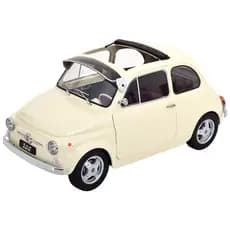 KK escala 1/12 Fiat 500 F Personalizado 1968 creme modelo pronto