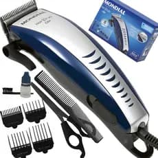 Kit Máquina de Corte Mondial Hair Stylo Maquininha de Cortar Cabelo Barba 4 Pentes