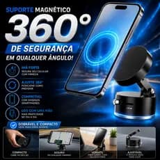 Suporte Magnetico Para Celular Universal Carro 360° Gps a Vacuo Anti-queda
