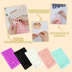 Para Mulheres Unhas Longas Compatível Silicone Teclado Almofada Membrana Protetora Dispositivos De Digitação De Escritór