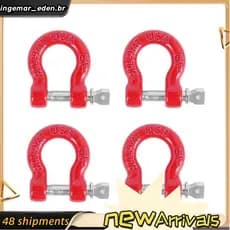 Gancho De Resgate De Reboque Vermelho Com Anel D Para Carro Crawler 1/10 RC TRX4 SCX10 Peças De Atualização