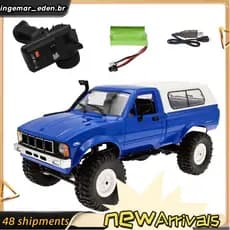 C24-1 RC Carro 1 : 16 2.4G 4WD Controle Remoto Pick-Up Caminhão Controlável LED Luz Brinquedo Elétrico Fora De Estrada A