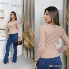 Blusa Feminina  Super Térmica  Tecote V Tecido  Quentinho ,