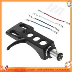 Ranarxaxênia00 1 PCS Phono Turntable Headshell Mount Fonógrafo Head Holder Metal Preto Para Toca-Discos De Disco LP