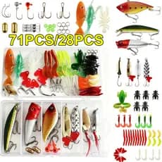 🎣 Kit 71/28 Iscas Artificiais - Meia Água com Anzol Duplo | Iscas Realistas para Pesca de Truta e Peixes
