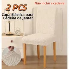 Kit Capas Elásticas Protetor Para Cadeiras Tecido de Luxo Macio Cobertura Lavável Removível Protetor