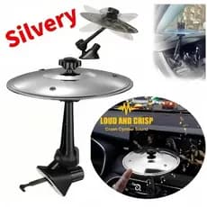Mini Prato de Bateria Decorativo Ajustável para Painel de Carro Saída de Ar Metal