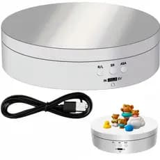 Suporte Expositor Recarregavel USB Giratorio Eletrico Para Vitrine Produtos E Foto e Decoração