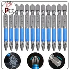 Kit Parafuso de 12 bits antiderrapante com ímã Phillips parafusado