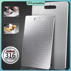 Tábua De Corte Retangular padrão de diamante Aço Inox 316 Aço Inoxidável Antibacteriana À Prova De Mofo 46 Cm Tábua De C