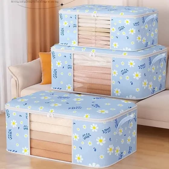 Saco Organizador para Cobertor Caixa Organizadora Casaco Guarda Roupa Grande Caixa de Roupas Anti-Poeira Umidade Armári