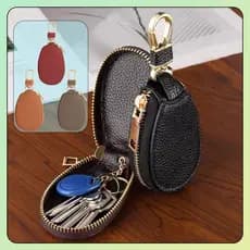 Porta-Chaves Em Coruro Com Zíper Para Carro Bolsa Gancho Universal De Moedas Clássica Homens Mulheres
