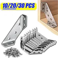 10/20/30 PCS Conector de Canto Aço Inoxidável Cantoneira Junção de Canto Móveis de Madeira Universal Suporte Para Cantos