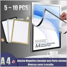 5/10 Pcs A4 Transparent Magnetic Frames for Documents, Certificates, Photos, Notices, Adhesive Board, No Holes, Wall Mou