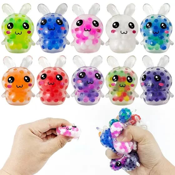 5 Pacote Aleatório De Coelho Mole , Brinquedos Macios Para Alívio Do Estresse Diversão Espremida