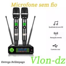 Conjunto Profissional De Microfone Sem Fio UHF Com Tela LCD , 200 Canais De Frequência , Antenas Duplas , Construção De