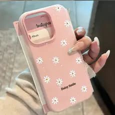 Capa De Telefone Crisântemo Sorridente Samsung S25 ULTRA S24 Plus S23 S22 A17 A16 A15 A14 A13 A52 Fosco